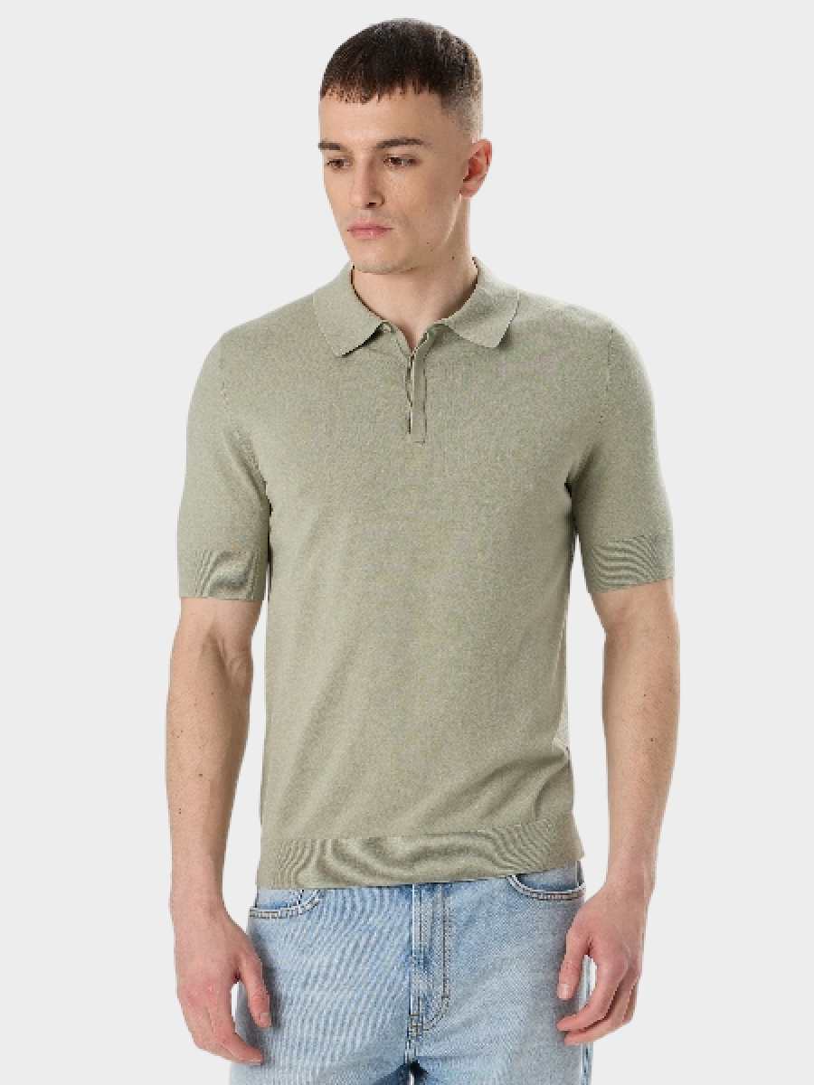 Hugo muška majica zelena 50536672 337 muškarac u zelenoj polo majici kratkih rukava