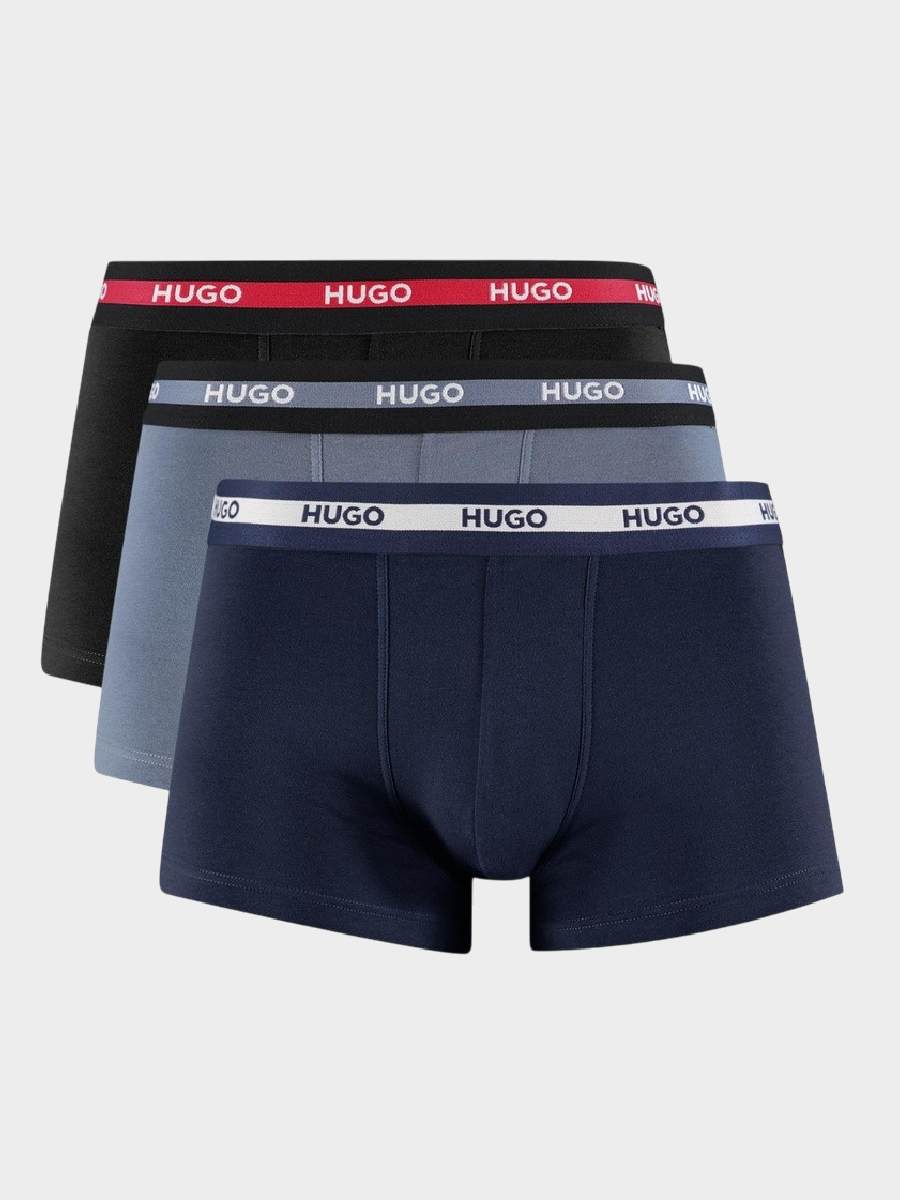 Hugo muške bokserice multicolor 50492375 964 tri para bokserica crne sive i teget boje