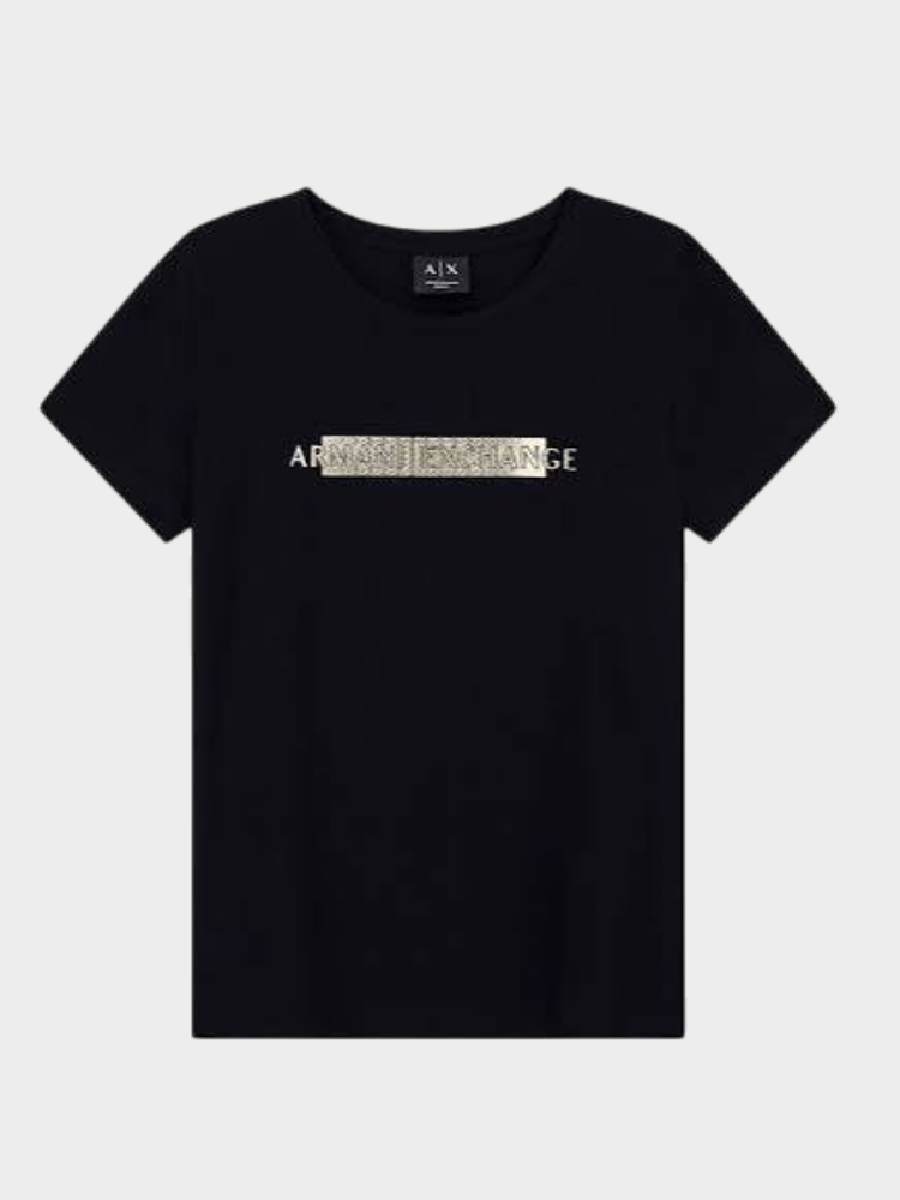 Armani-Exchange-ženska-majica-ar002811-16294-uc001-02 Armani Exchange ženska majica crna ar002811 16294 uc001 crna majica kratkih rukava sa logotipom
