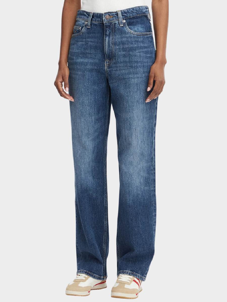 Tommy Hilfiger ženske farmerke teget thdw0dw23157 1bk teget farmerke ravnog kroja sa pet džepova